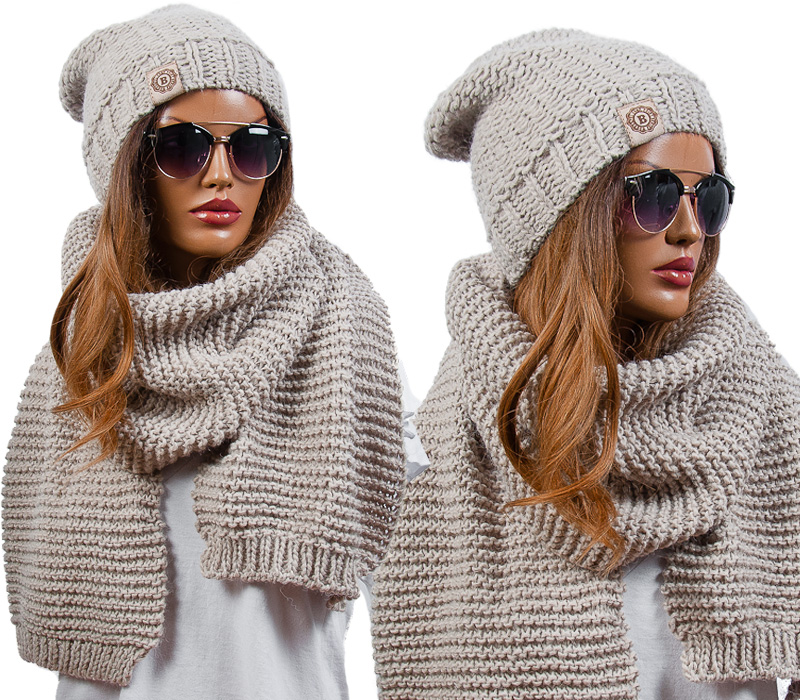 

Komplet Czapka Polar + Duży Szalik Polski Ciepły