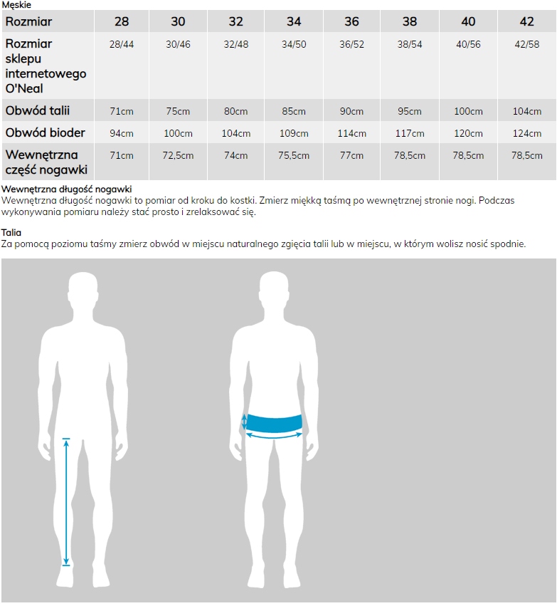 Spodnie O'Neal Mayhem Scarz black/blue 42 Rozmiar 42