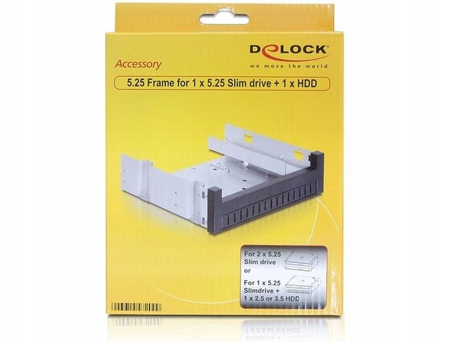 Ramka montażowa 5,25" 3,5" 2,5" Slim Hdd Delock 47200