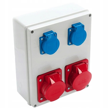 Viplast Elektrický nástěnný rozvaděč zásuvkami 2x16A 2x250V IP44