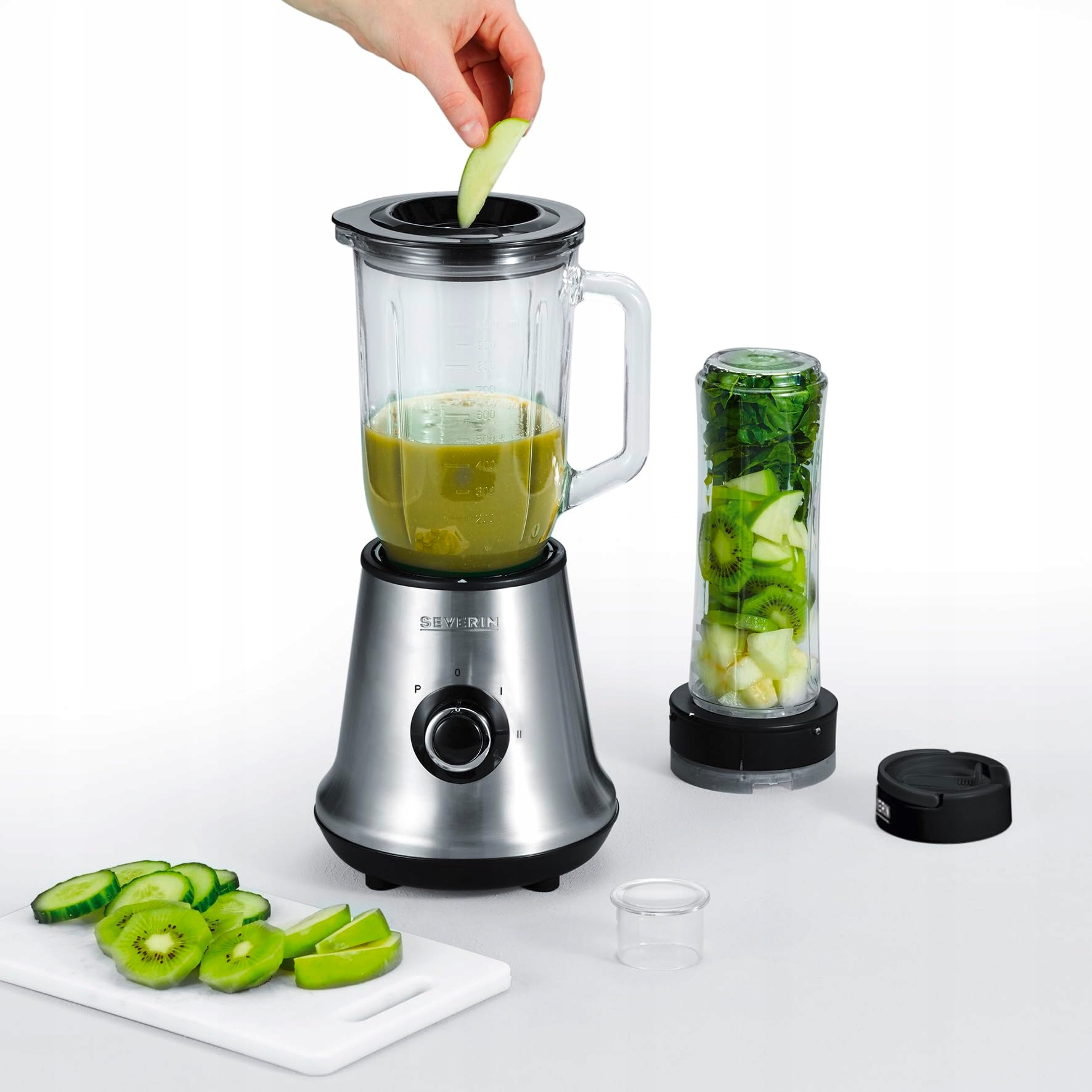 SEVERIN Mikser Kuchenny 2w1 Blender Kielichowy 500W Stal Nierdzewna — miniatura 8