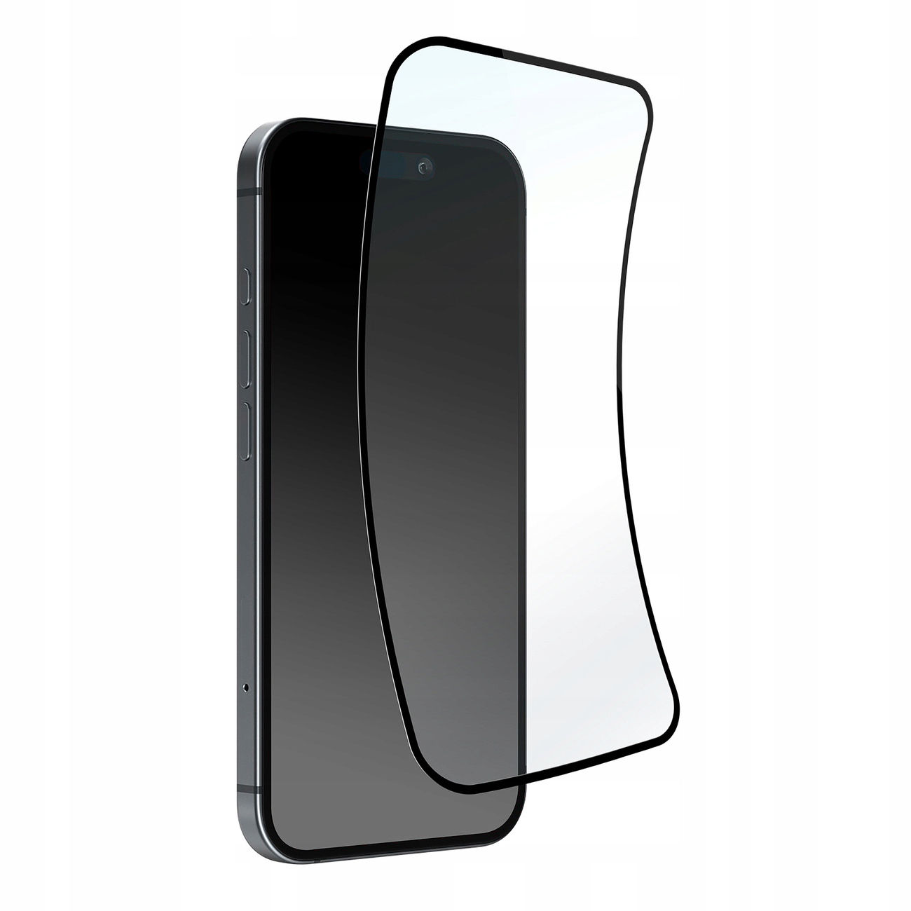 Szkło hybrydowe Puro Flexible Glass D3O z czarną ramką do iPhone 16 15