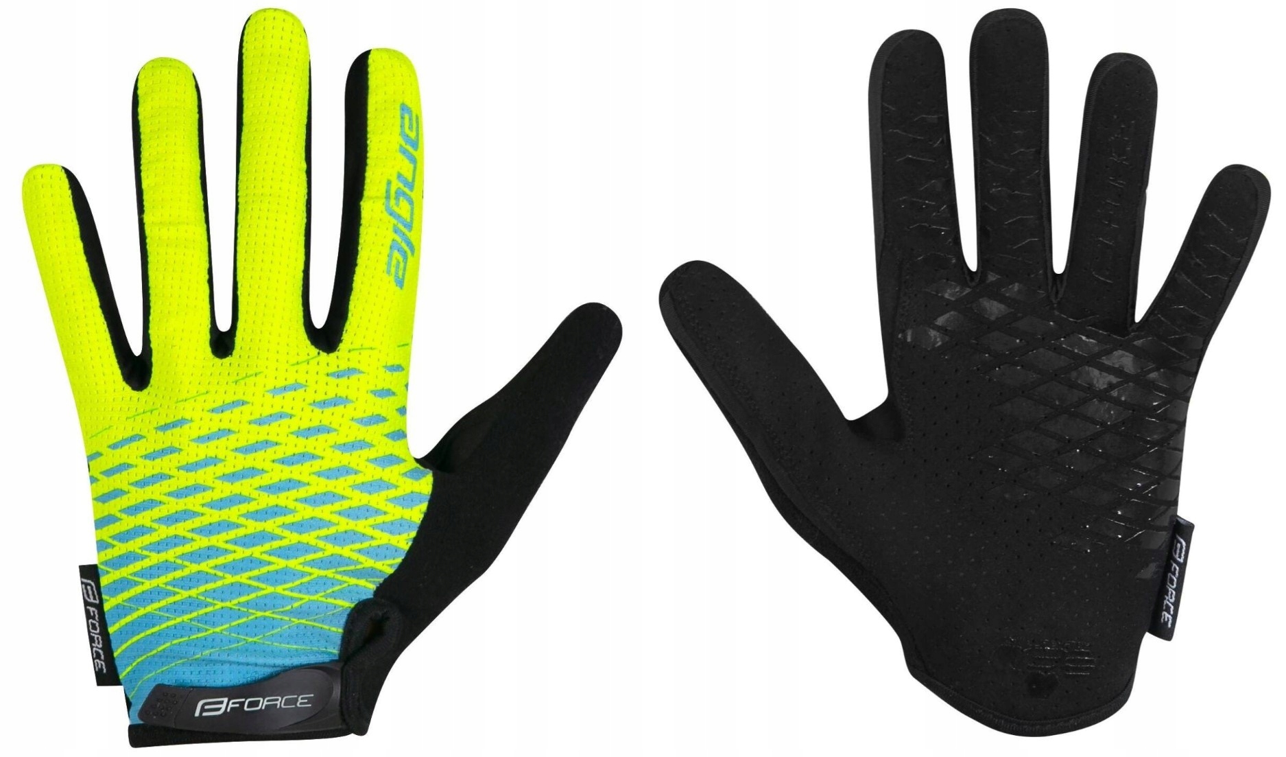 Rękawiczki Letnie Force Mtb Angle Fluo-niebie XL