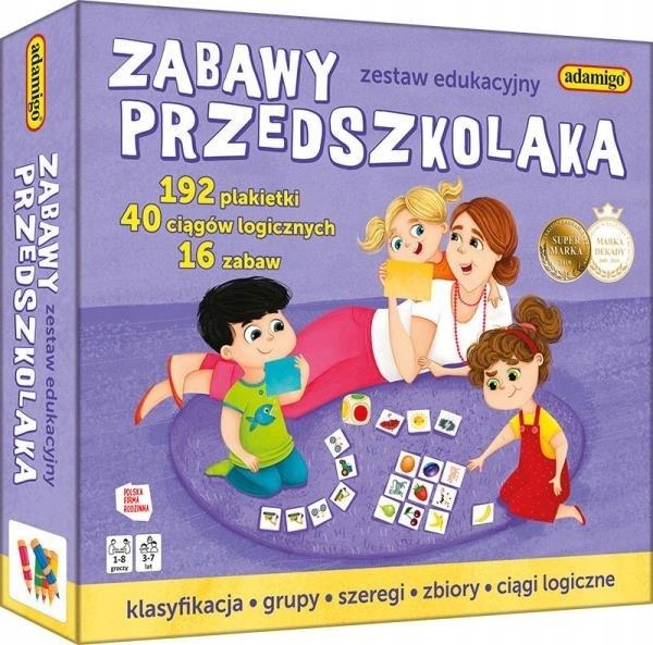 Gra Planszowa Zabawy Przedszkolaka Adamigo