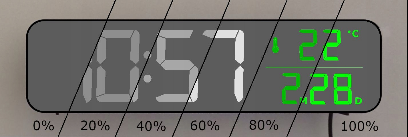 Zegar budzik ścienny, biurkowy LED duże cyfry Cechy dodatkowe cyfrowy wyświetlacz termometr
