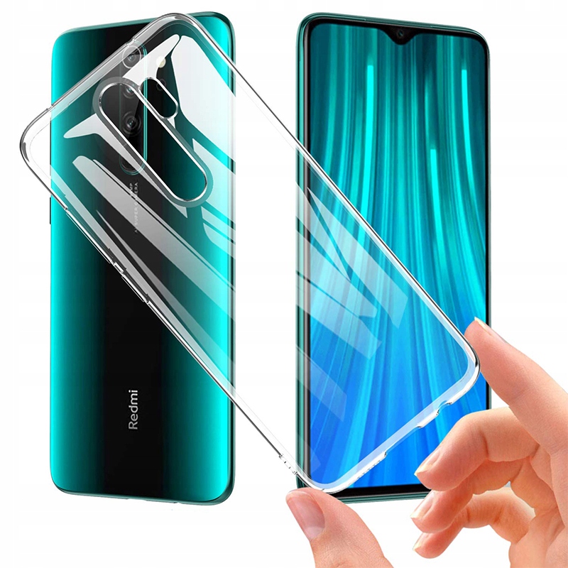 ETUI CLEAR CASE SLIM PLECKI POKROWIEC FUTERAŁ DO REDMI NOTE 8 PRO + SZKŁO Kolor bezbarwny