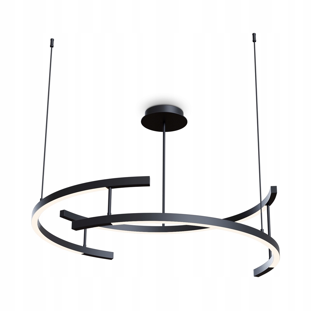 Závesná lampa Led polkruhová čierna teplá, moderná, 83 cm Maytoni
