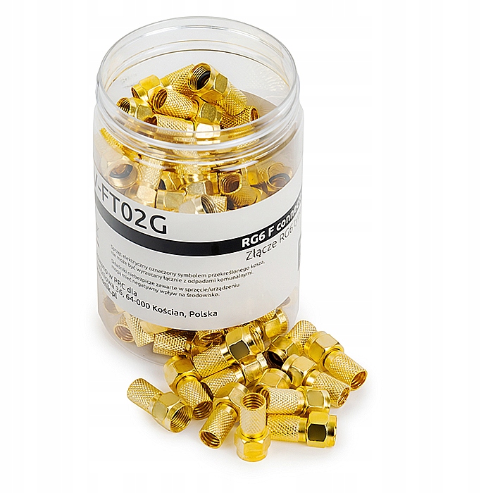 Zástrčka F šroubovací Spacetronik TV-FT02G 100 ks