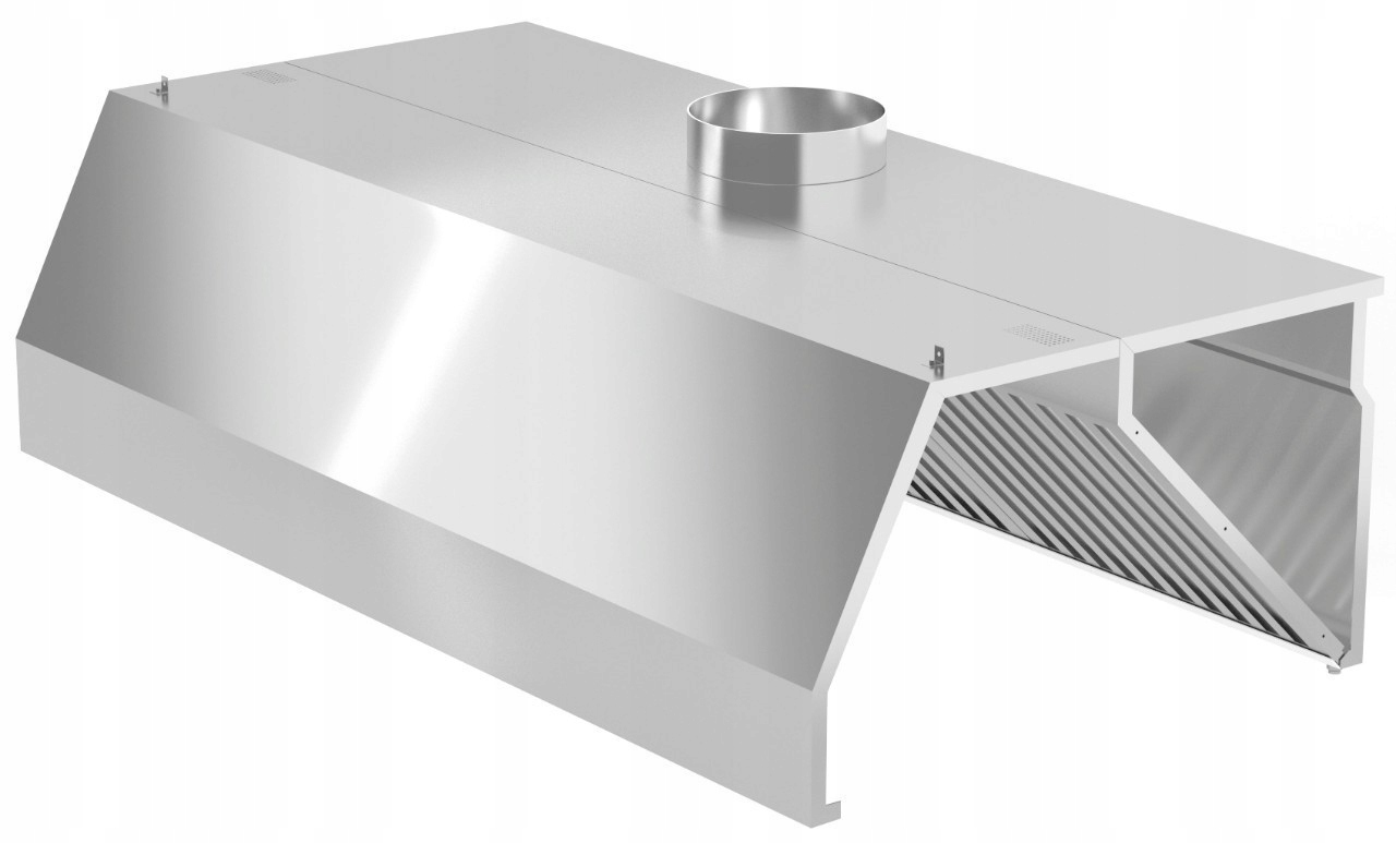 OKAP GASTRONOMICZNY 290x130 PRZYŚCIENNY TRAPEZOWY