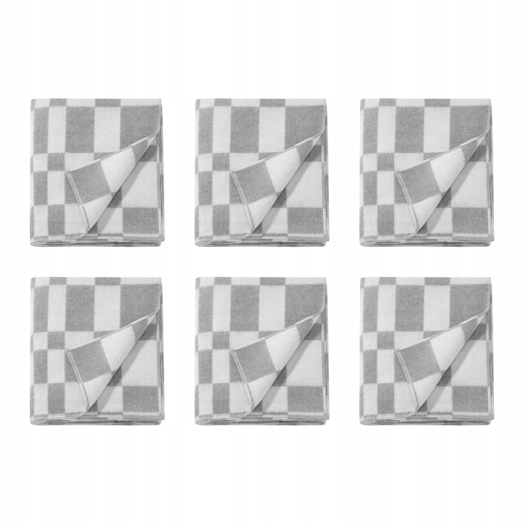 6 ks Světle šedý kostkovaný přehoz 230 x 250 cm – elegantní doplněk