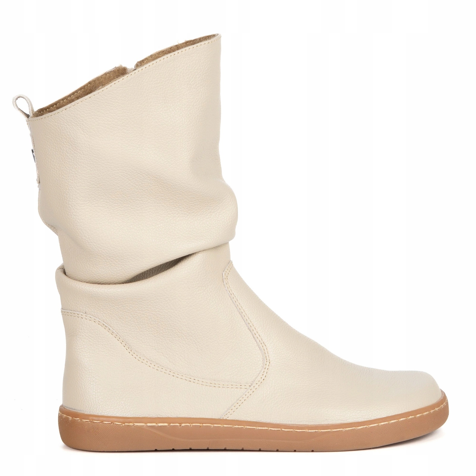 Dámské kotníkové boty barefoot boty Freja polské béžové lico 37