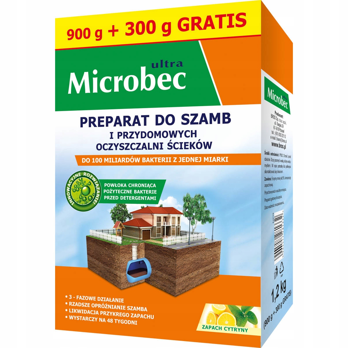 

Microbec Preparat do Szamba 900g+300g Cytryna