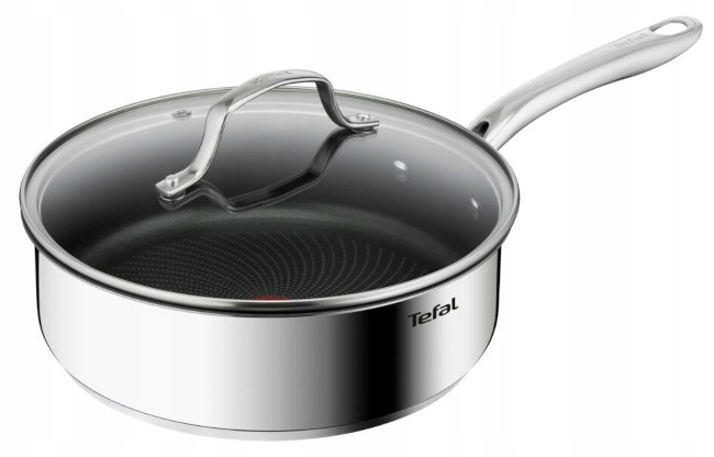 Patelnia z pokrywką Tefal Infinite H8153225 24 cm stal indukcja