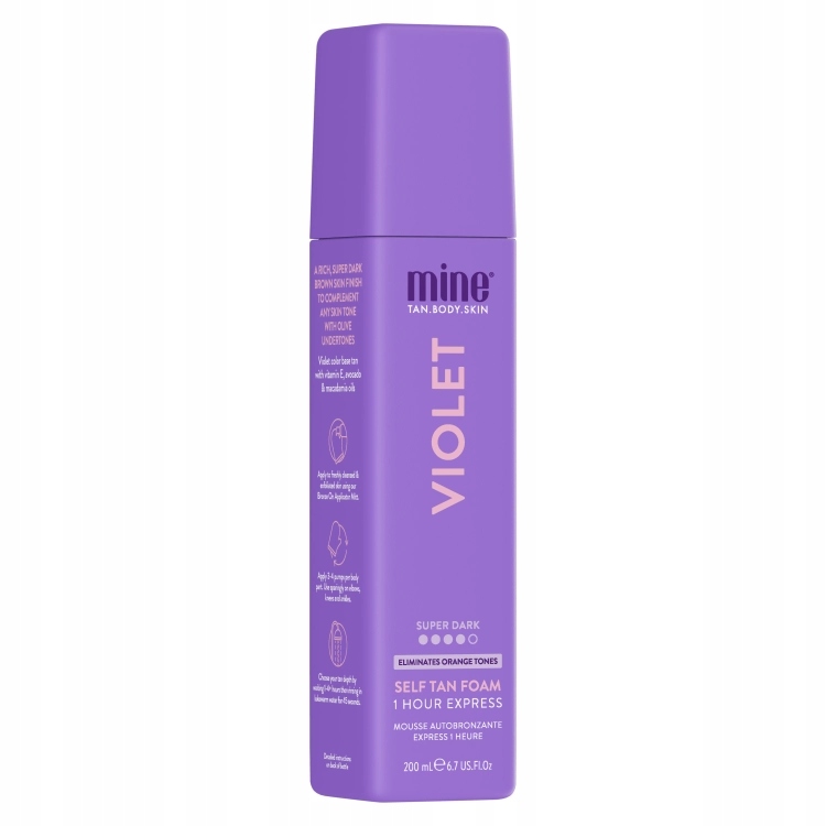 MineTan Violet Samoopalovací pěna na tělo Dark 200 ml
