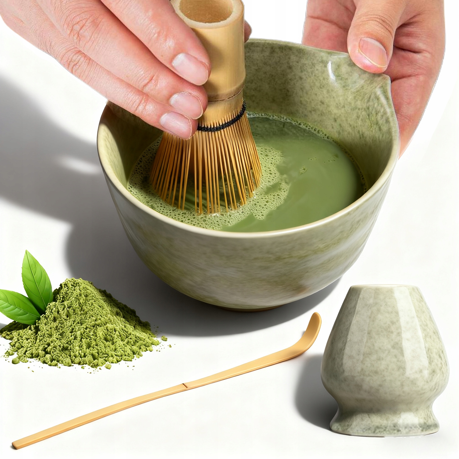 4 Szt Zestaw Bambus Matcha Tradycyjna Rękodzielnictwo