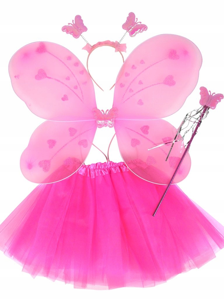 

Strój Motyl Motylek Wróżka Różowy Impreza Dł. 50CM
