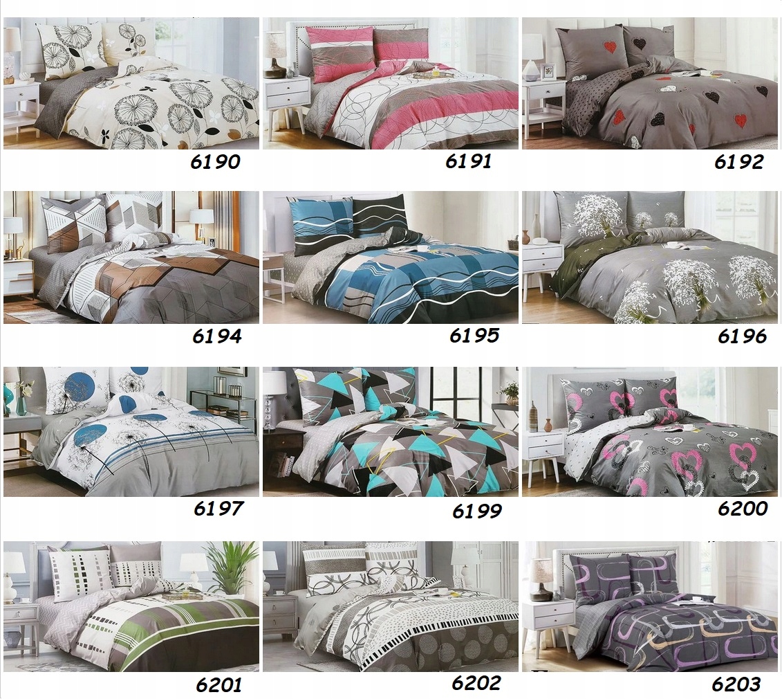 ELWAY Pościel Bawełna Satynowa 200x220 Długość poszewki na kołdrę 220 cm