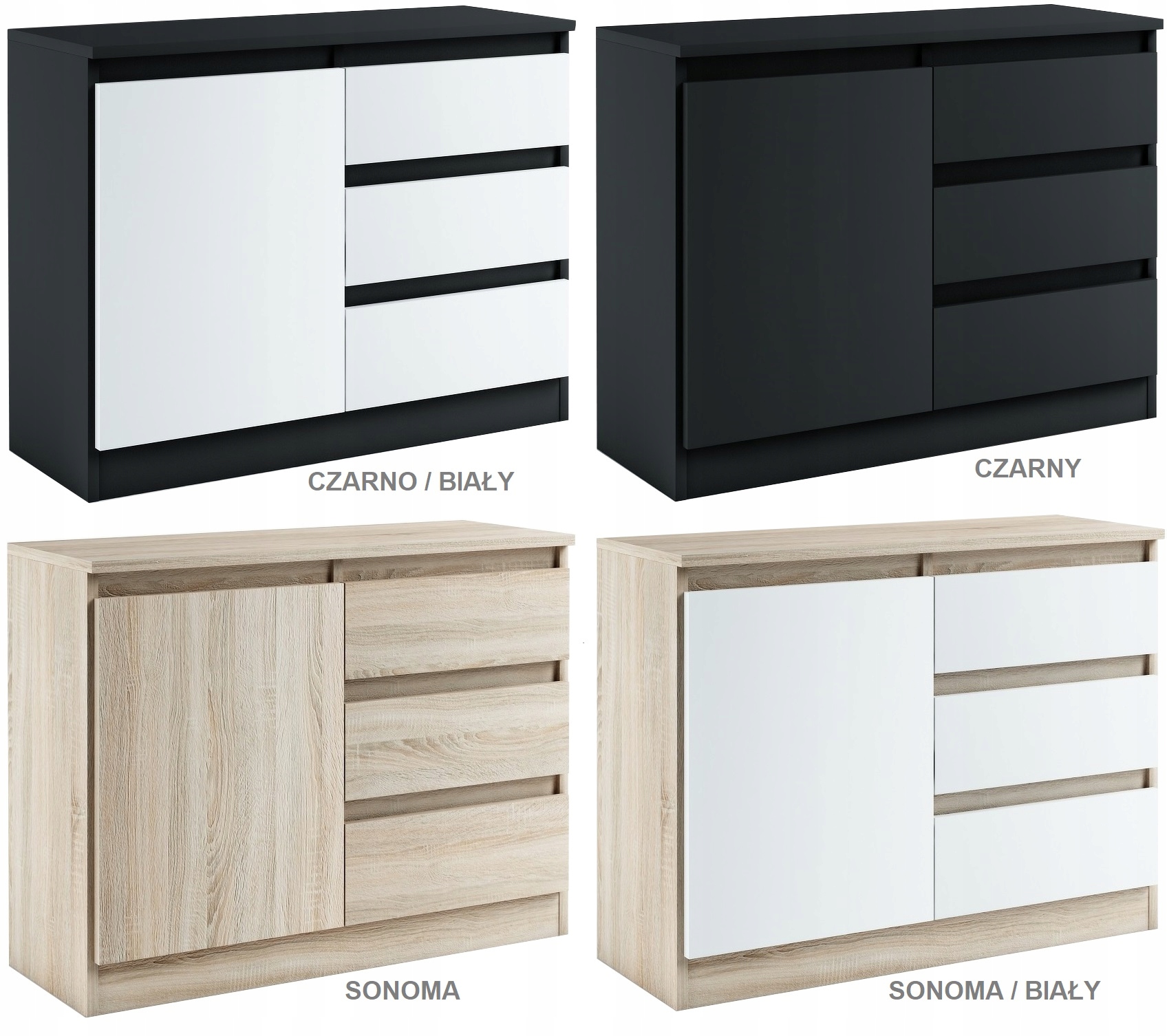 014-021 KOMODA B1d3s/100 cm - SONOMA Marka Meble-4K