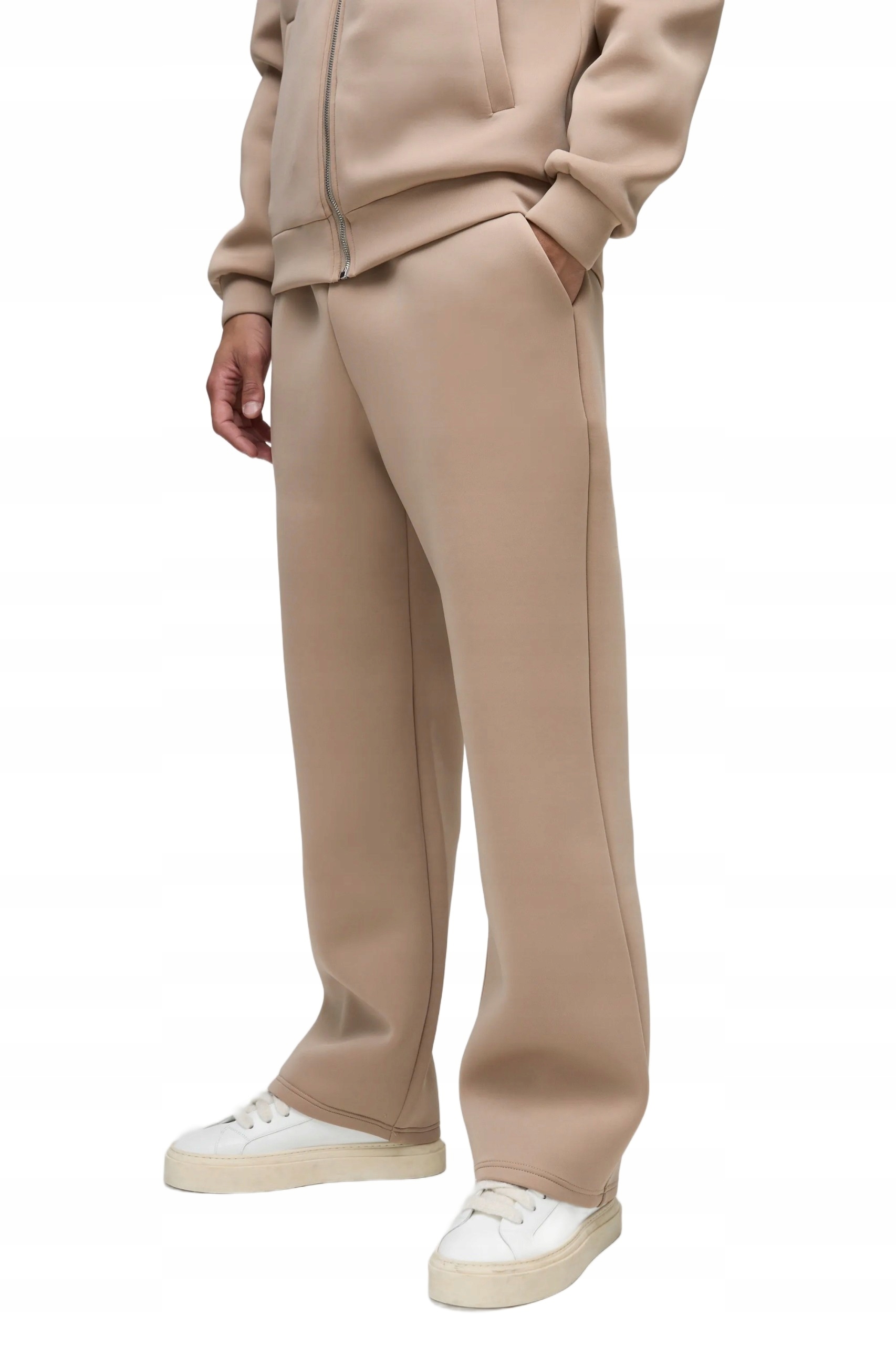 Boohooman Pánské Tepláky Béžové, Jednoduché, Bez Vzoru, Velikost Z3A