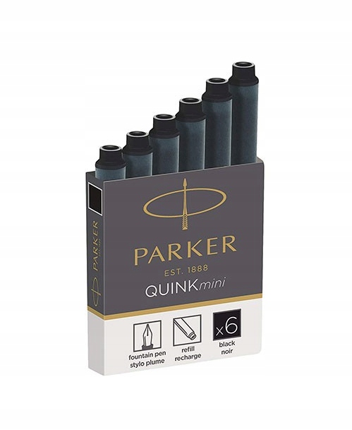 

Naboje Atramentowe Parker Krótkie Czarne 6 szt