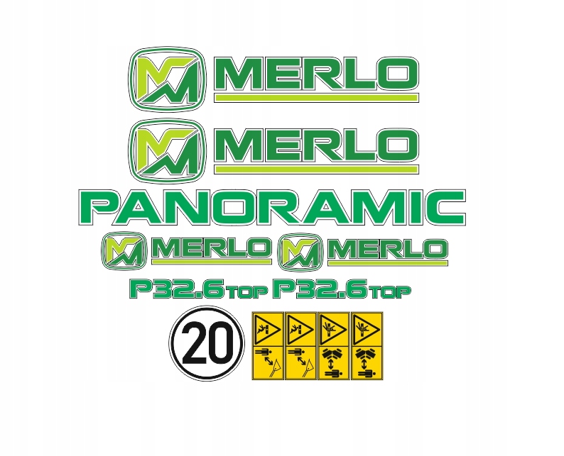 Samolepky samolepka Merlo Panoramic P32.6TOP