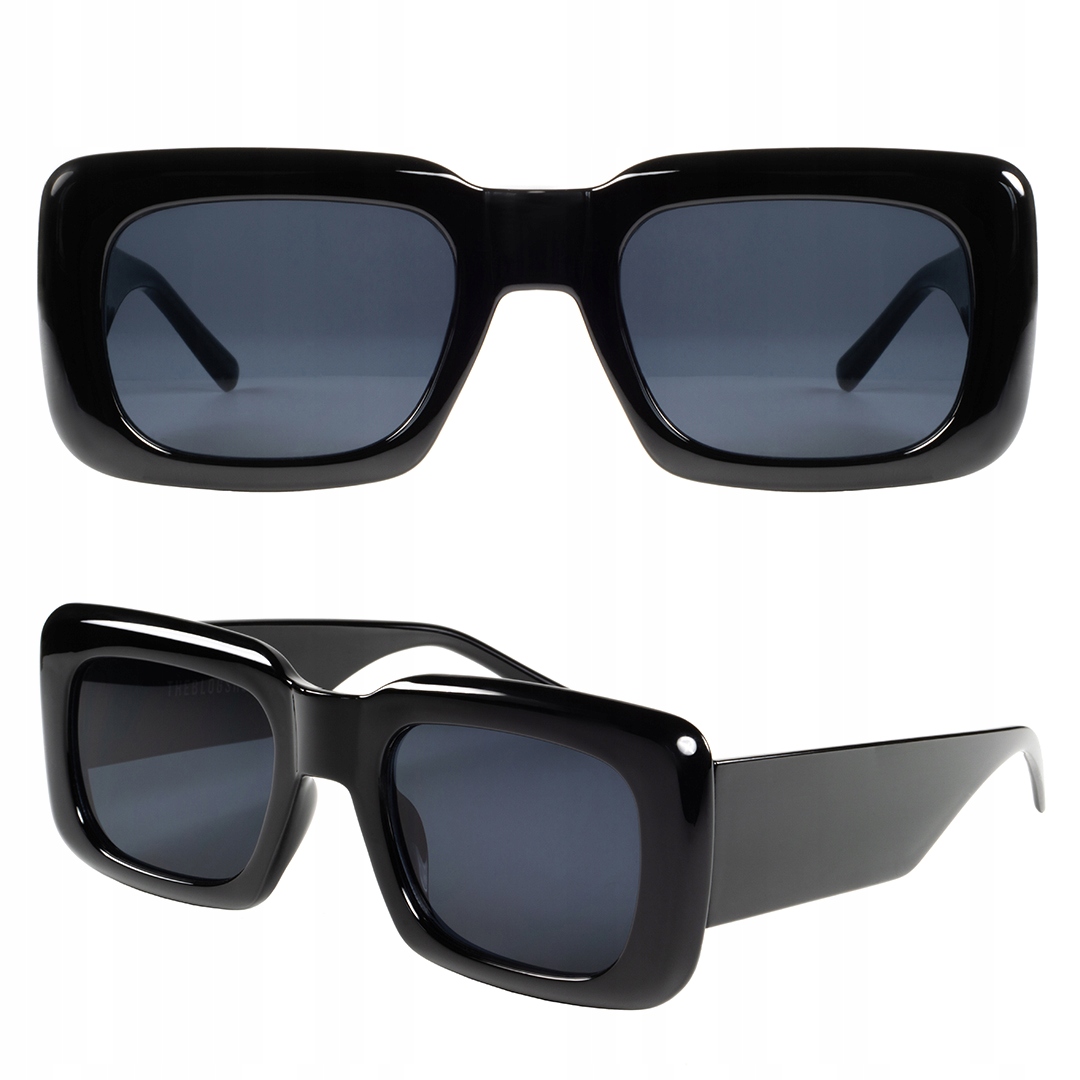 

Okulary Przeciwsłoneczne Prostokątne Czarne UV400