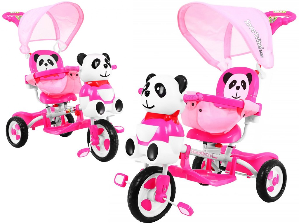 Rowerek Trójkołowy miękkie koła dźwięk Różowy Rower Dla Dziewczynki