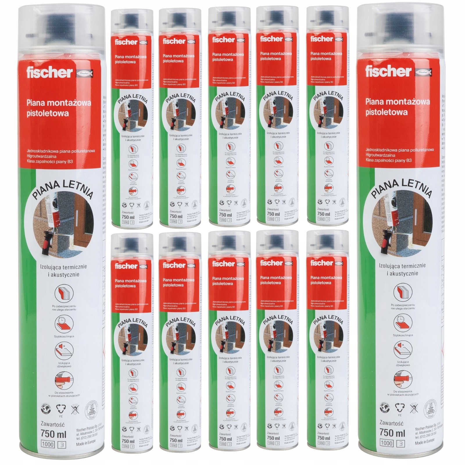 PIANA PIANKA MONTAŻOWA FISCHER 750 ML - 12 szt.