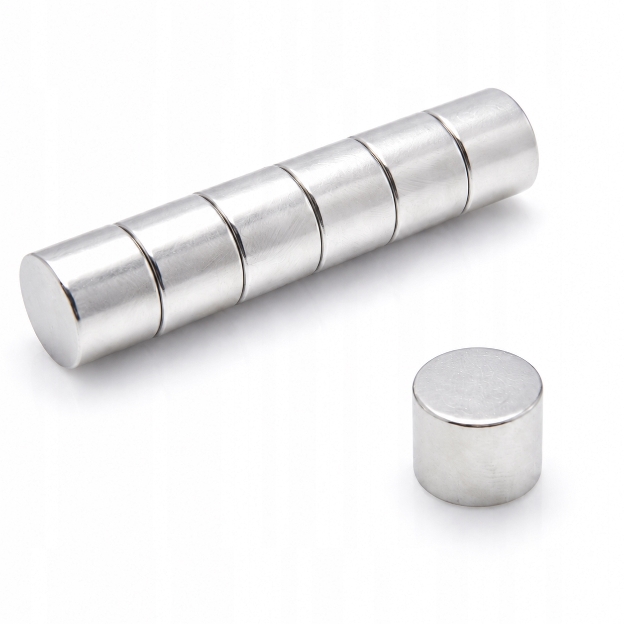 Magnet Neodymový Válcový 10x8 N38 Silný kulatý magnet do kanceláře 50 kusů