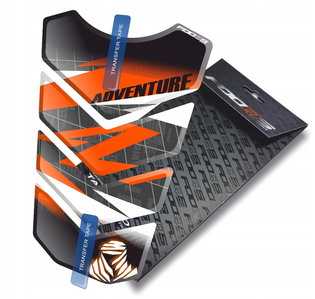 Tank-pad od firmy Fooqs pro Ktm Adventure 1050 1090 Bílý Černý Oranžový