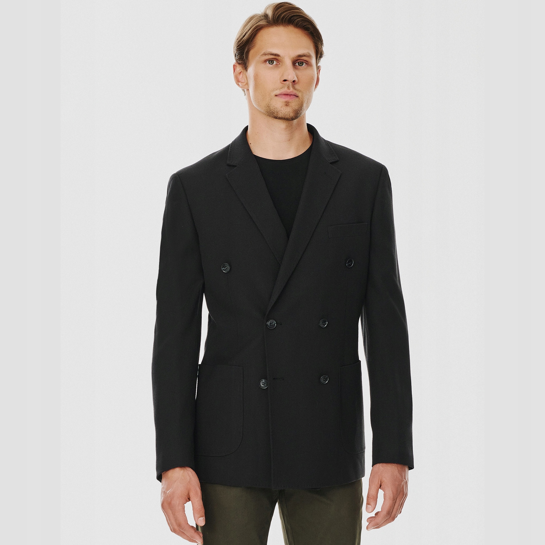 Černá dvouřadá sako Pako Lorente vel 50