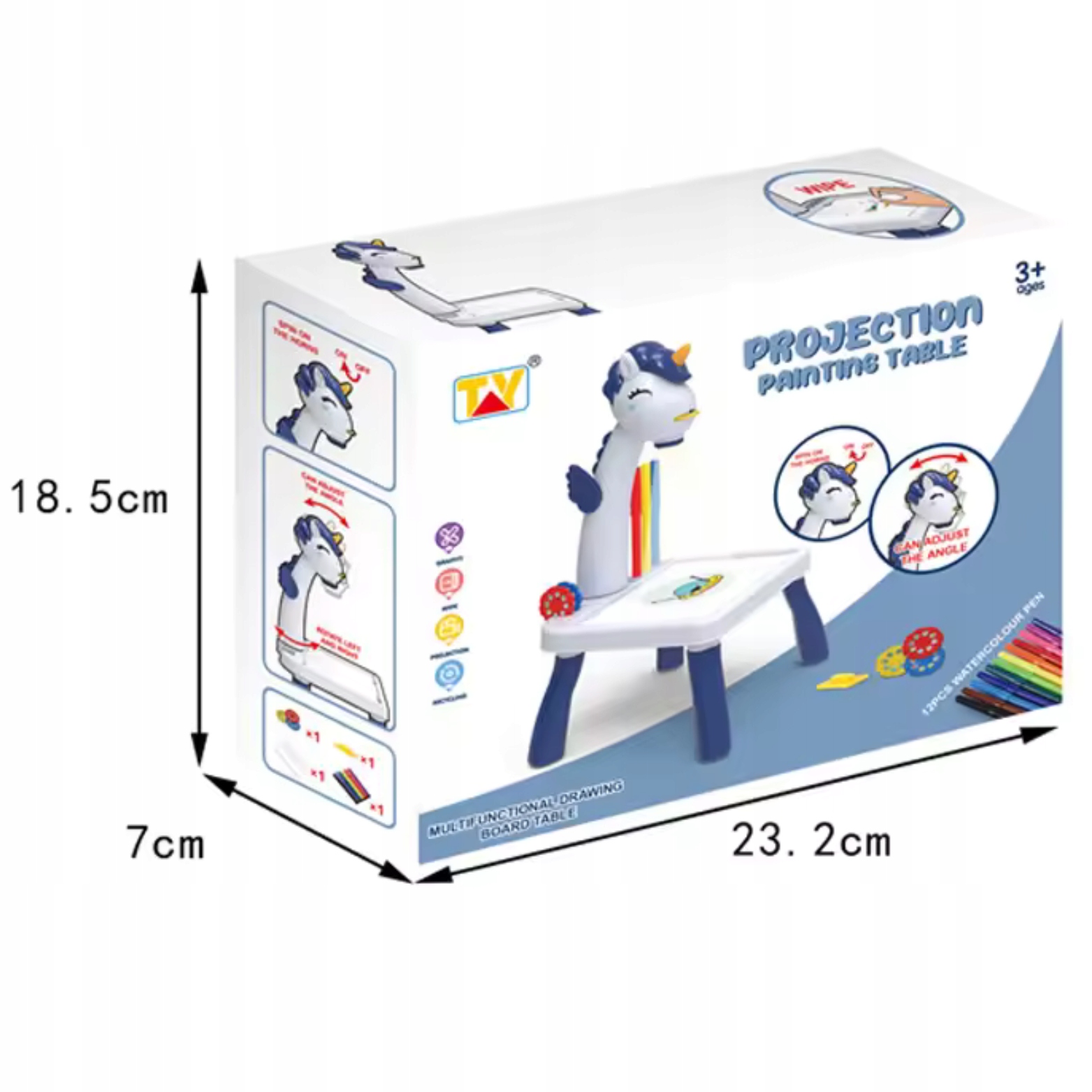 Projektor Do Nauki Rysowania Rzutnik Jednorożec Stolik Flamastry Slajdy Marka ProNice