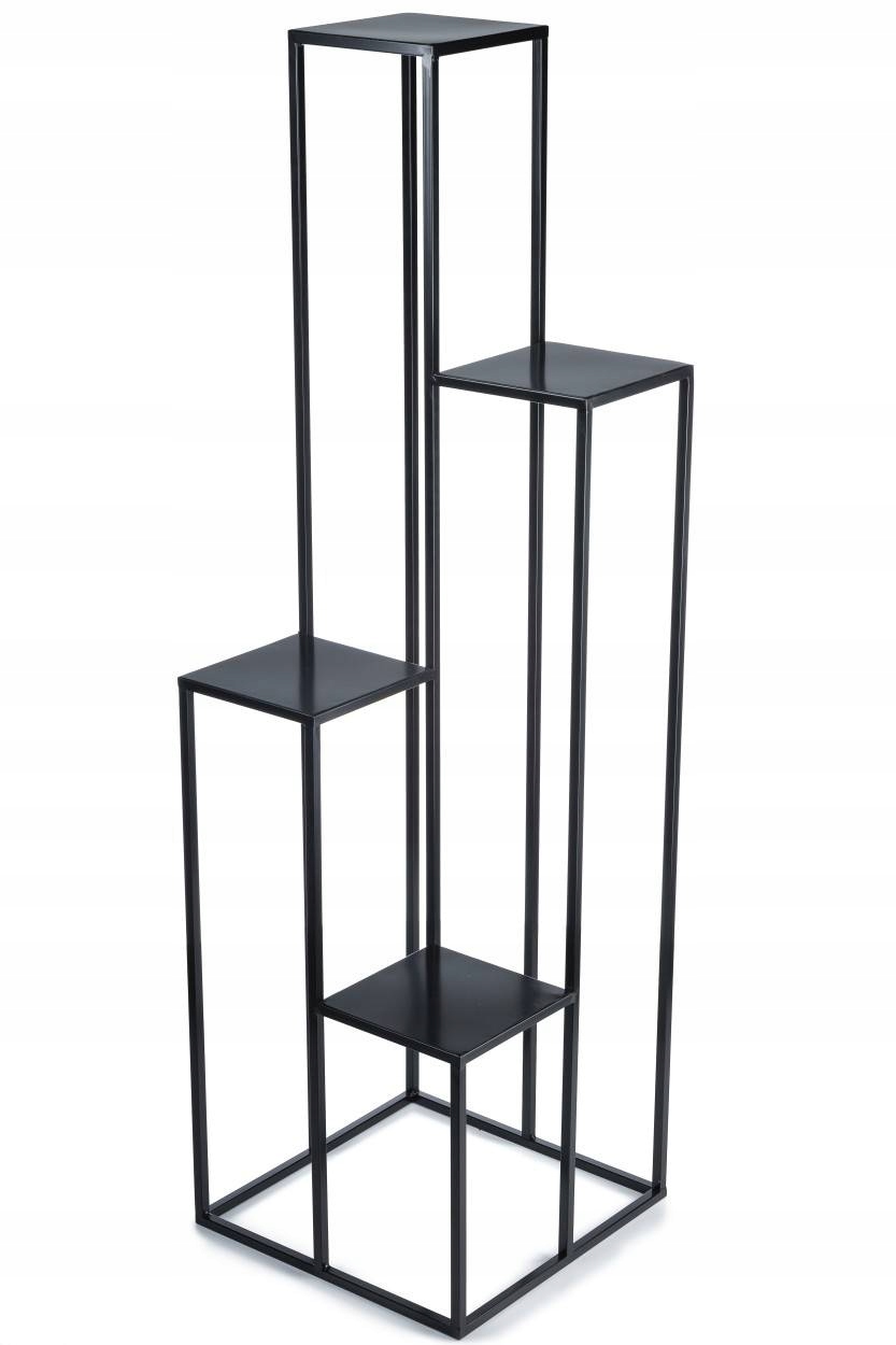 

Kwietnik z blatami Czarny Stojący Nowoczesny 150cm