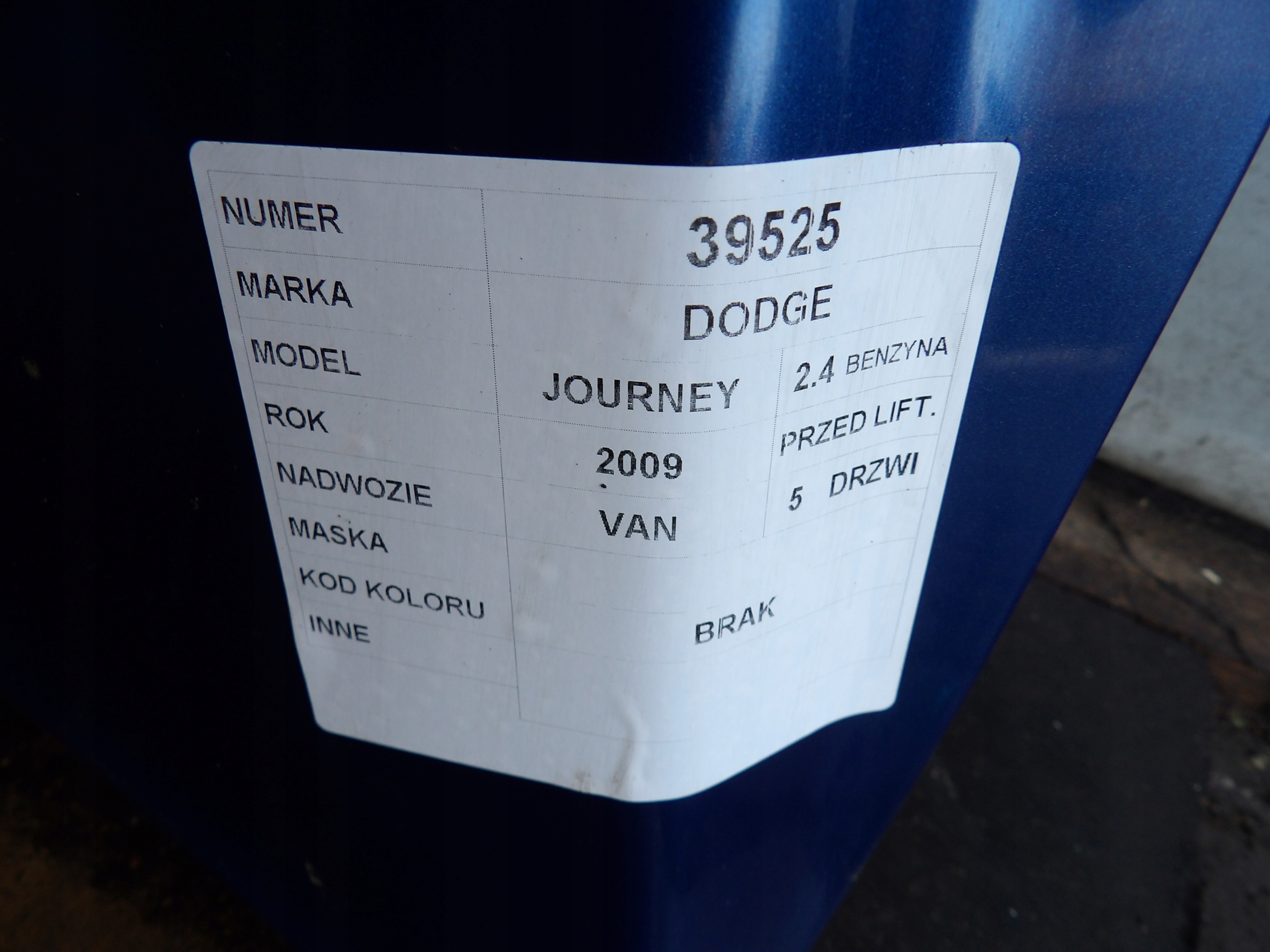 Dodge Journey Capot