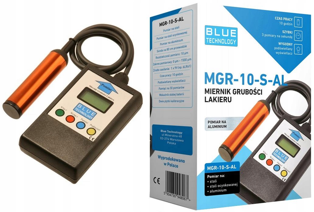 Merač hrúbky laku Blue Technology MGR-10-S-AL