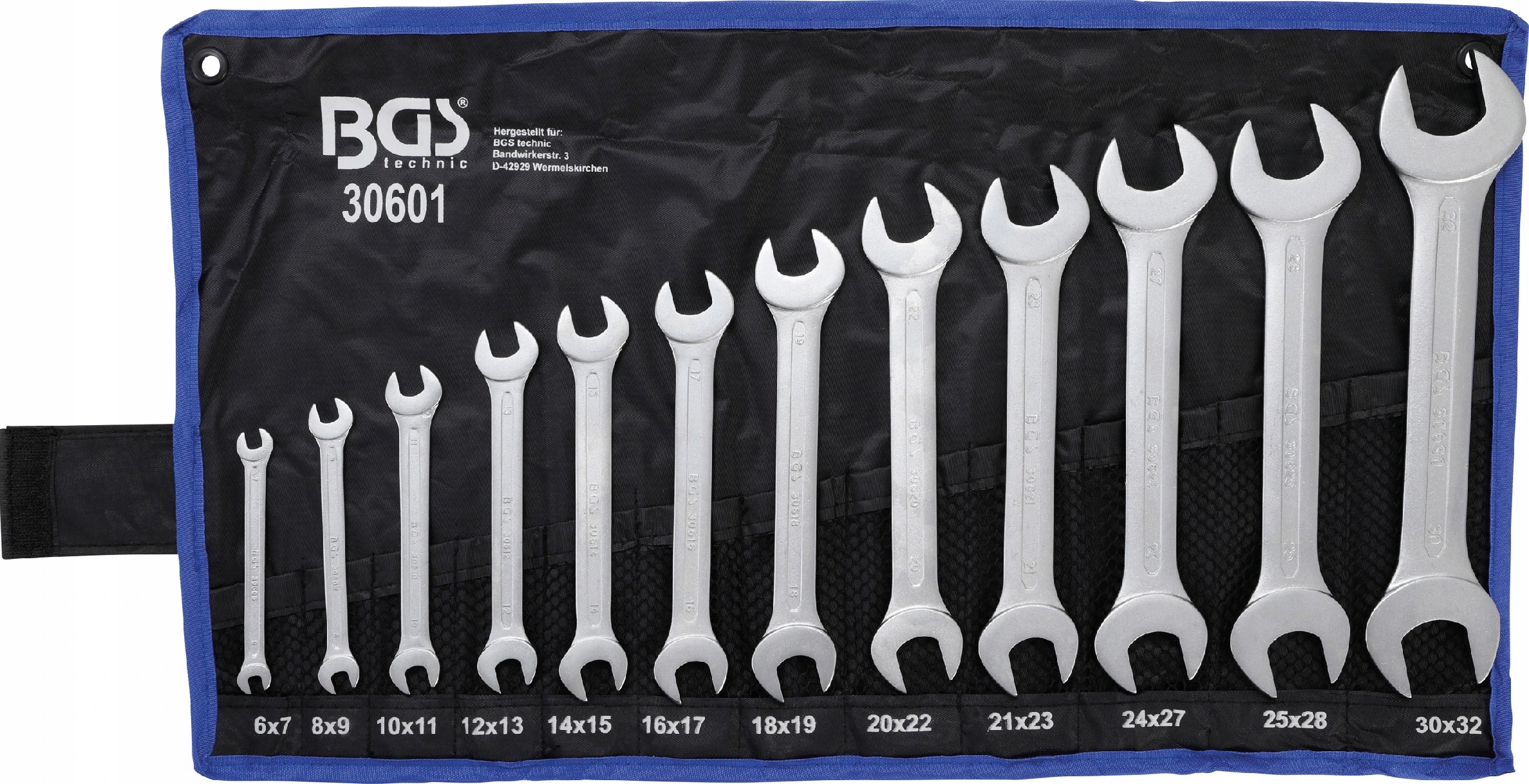 Bgs 30601, Súprava obojstranných plochých kľúčov 6 32 mm 12dielna