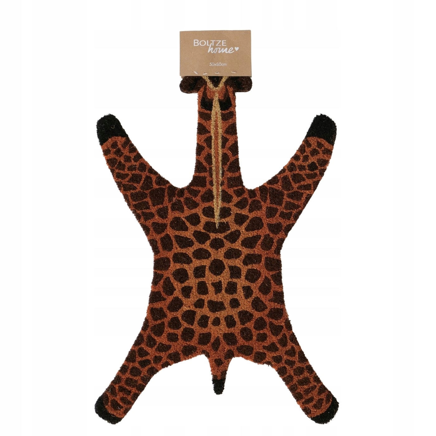 Dekorativní rohožka 80x50 Giraf kokosová hnědá, ozdobná do předsíně