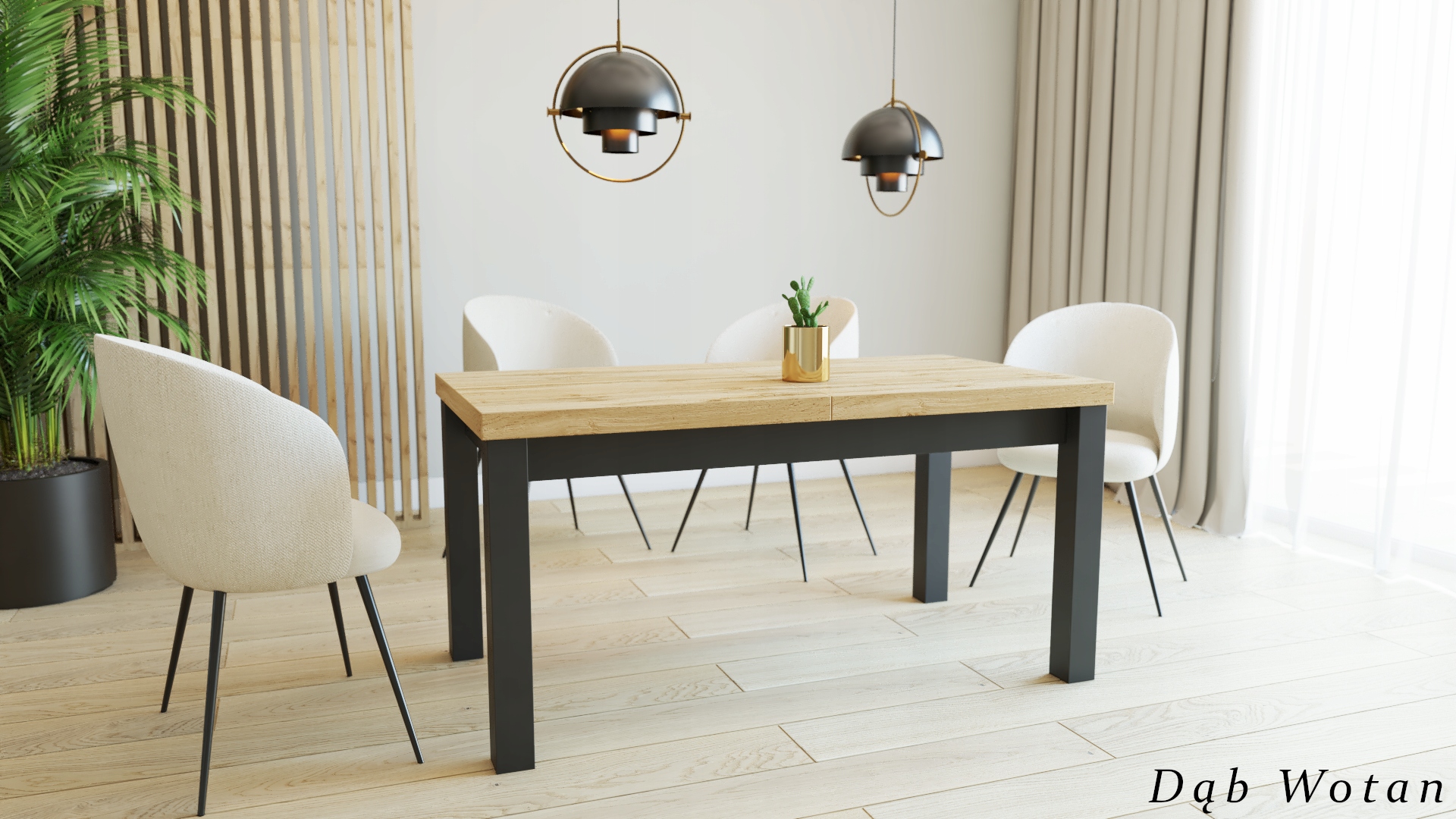 Stół rozkładany 200x100x300cm prostokątny Kolor mebla dąb lancelot