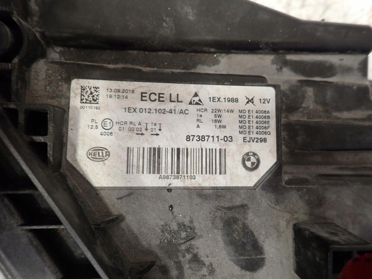 light front front left BMW 3 F30 F31 LIFT 2015- FULL LED 8738711