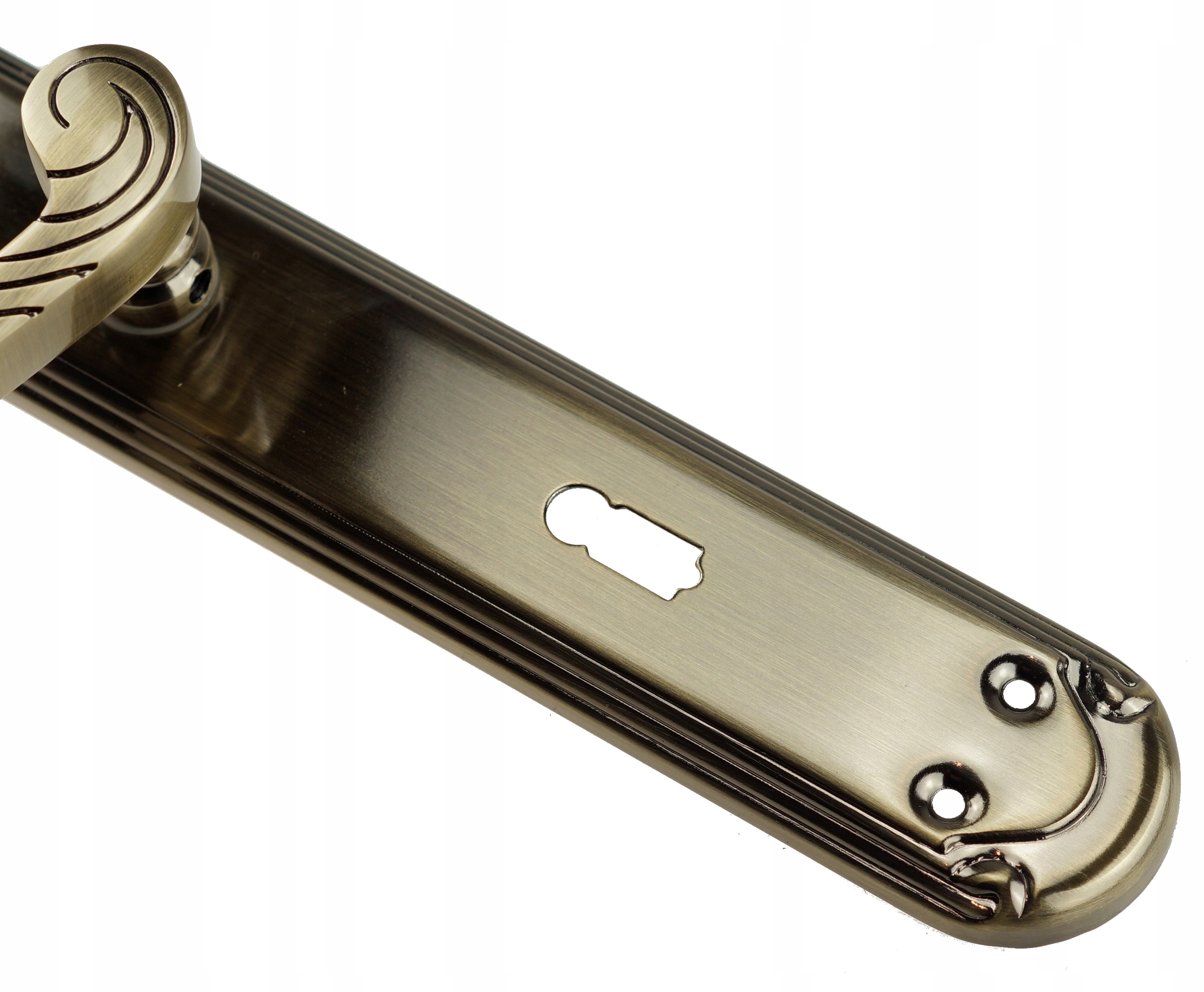 KLAMKA DRZWIOWA 72 mm KLUCZ PATYNA CASABLANCA Marka Km Express