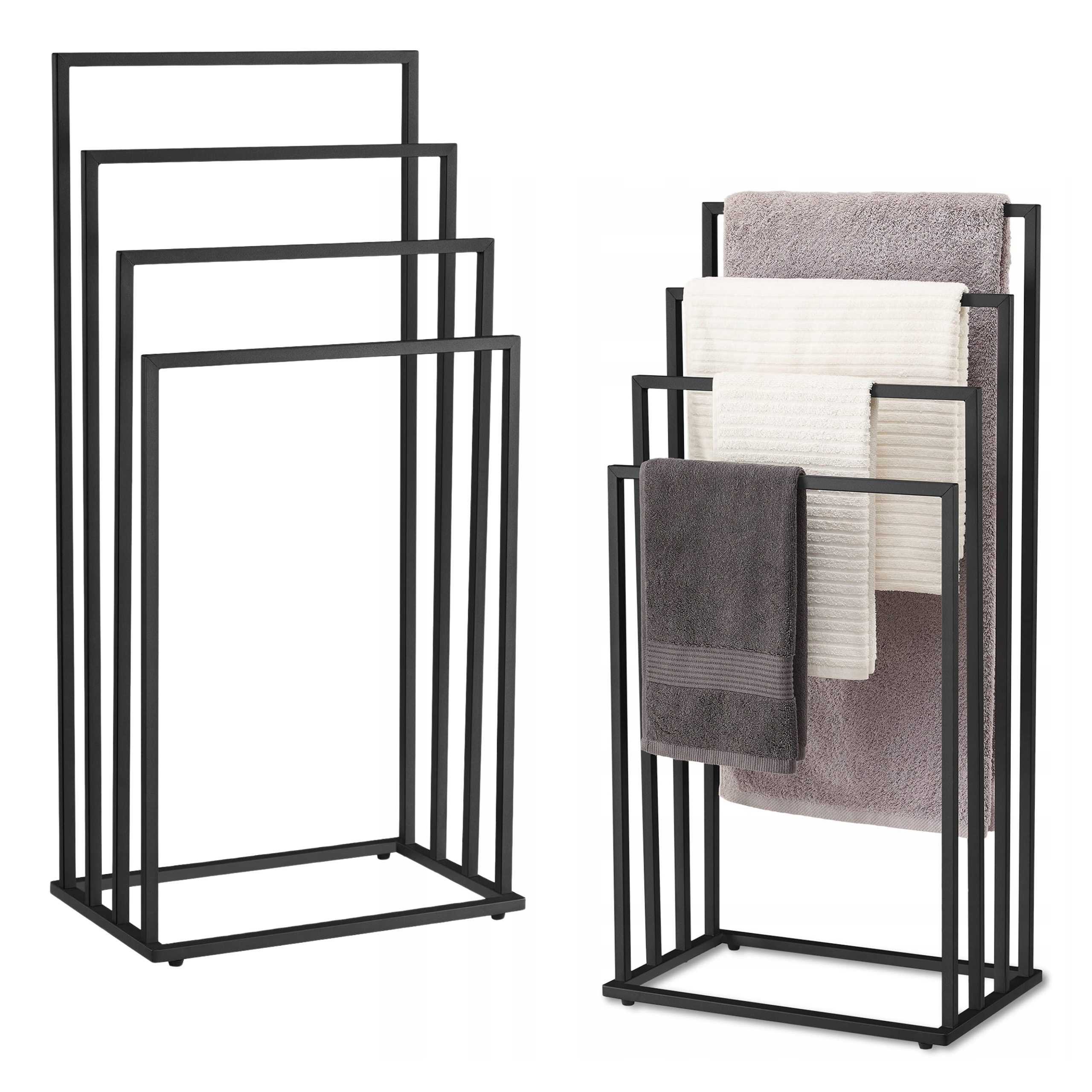 Stojan na ručníky 4-ramenný Loft kovový matný, volně stojící, stojící