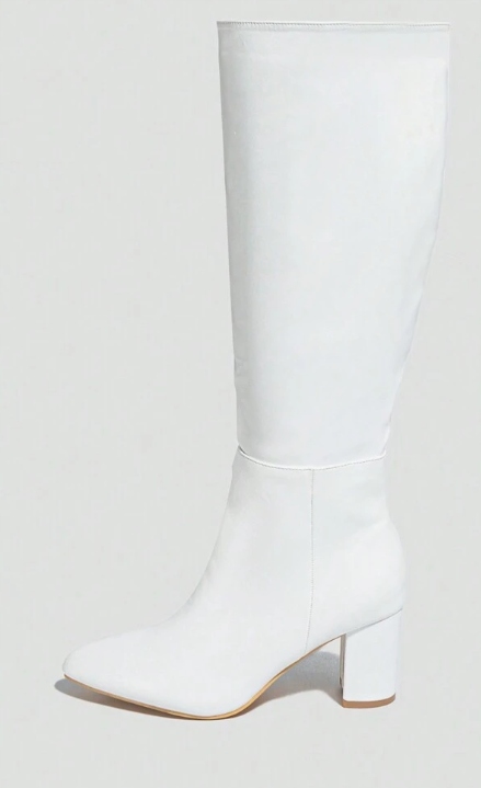 DAMSKIE KOZAKI BIAŁE NA OBCASIE SŁUPKU 39,5 ŁJA Płeć kobieta