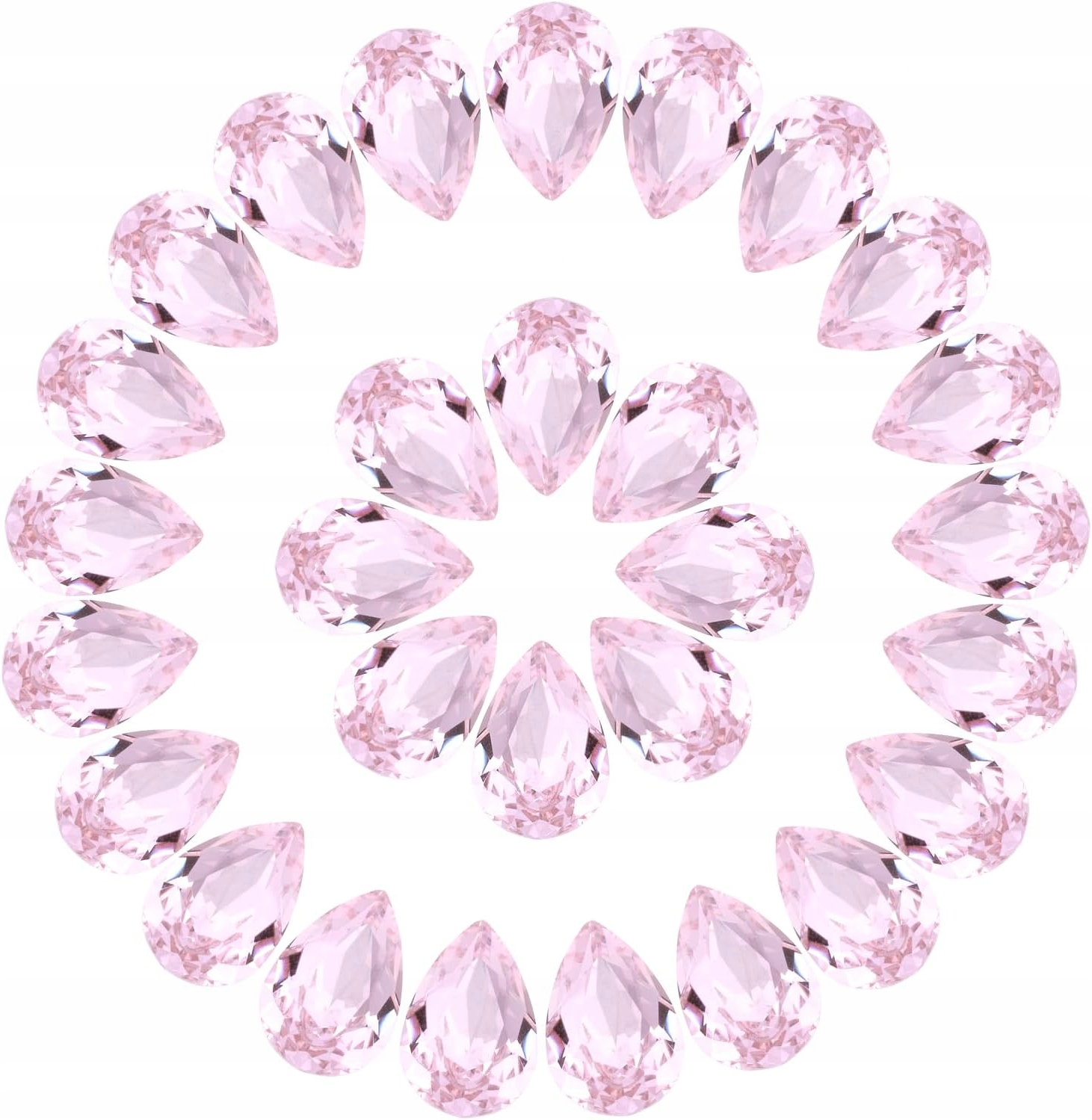 Skleněné Slzné Krystaly 7X10 MM 42 Kusů Pro Zdobení Nehtů