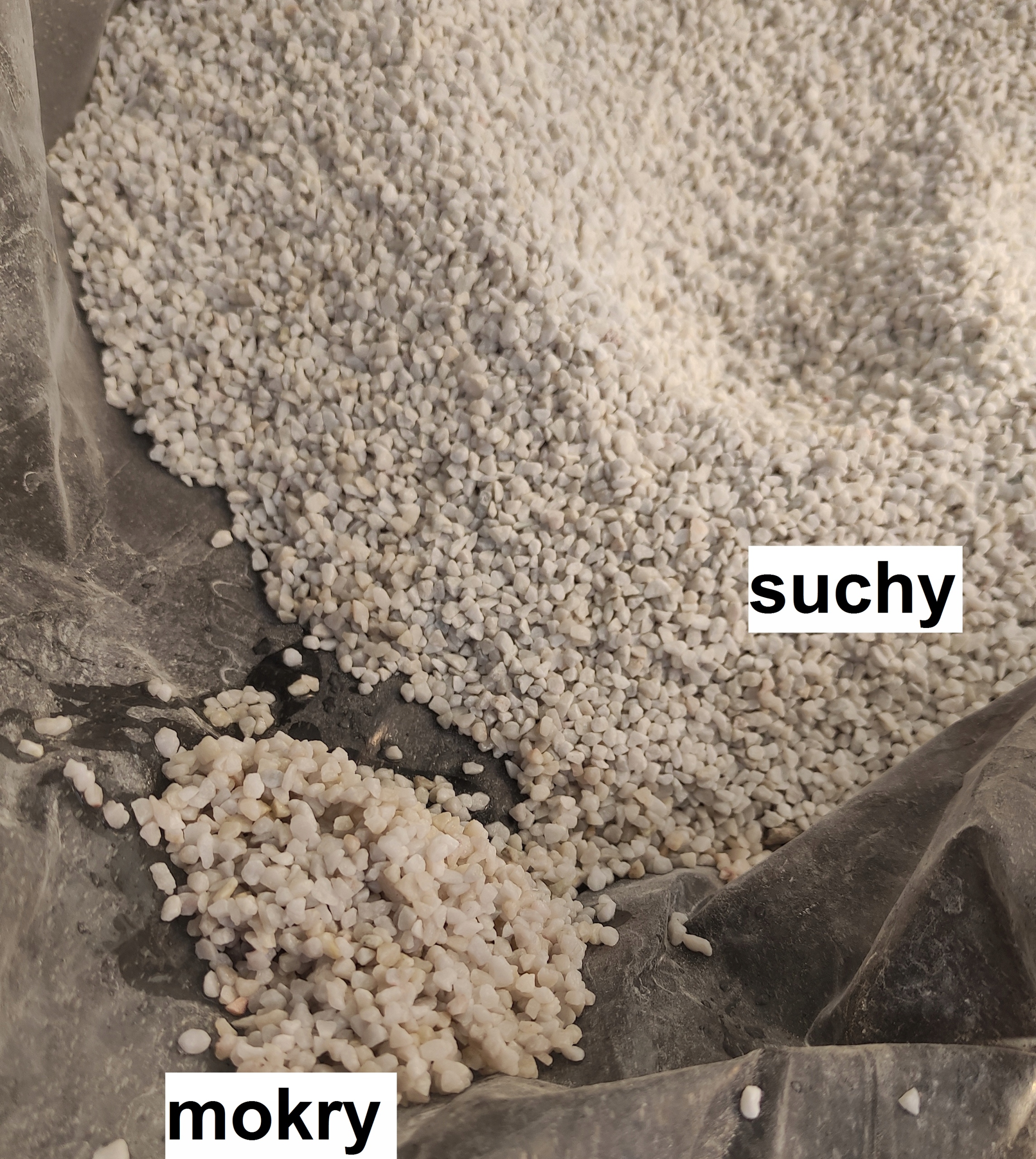 Les v pohári biely piesok dolomit mramor GRYS 1-2,5 mm 5 kg Hmotnosť (s balením) 5.5 kg