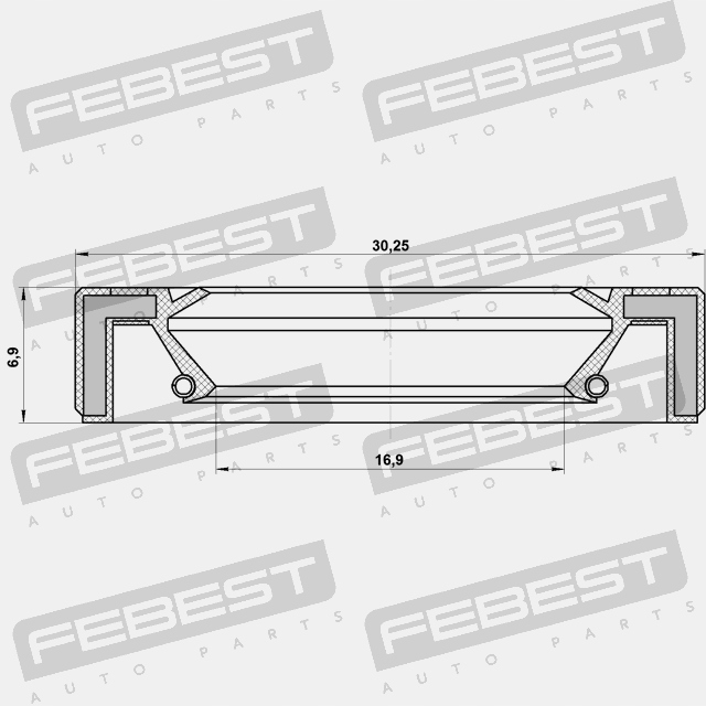 FEBEST 95GAY-18300707R/FBS USZCZELKA Producent części Febest