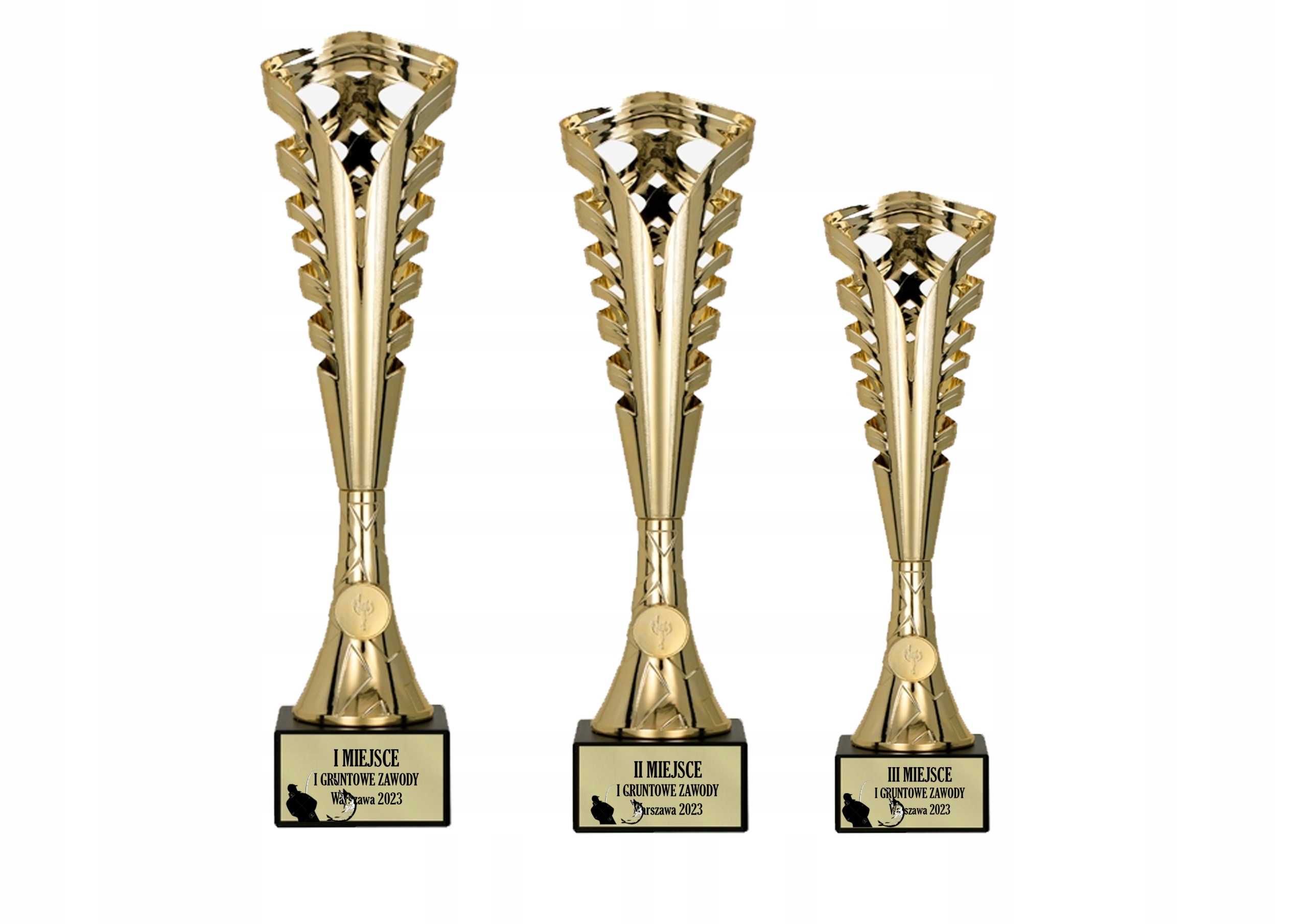 Puchar Puchary Zestaw Pucharów Komplet Duży 41/38/35 CM Grawer