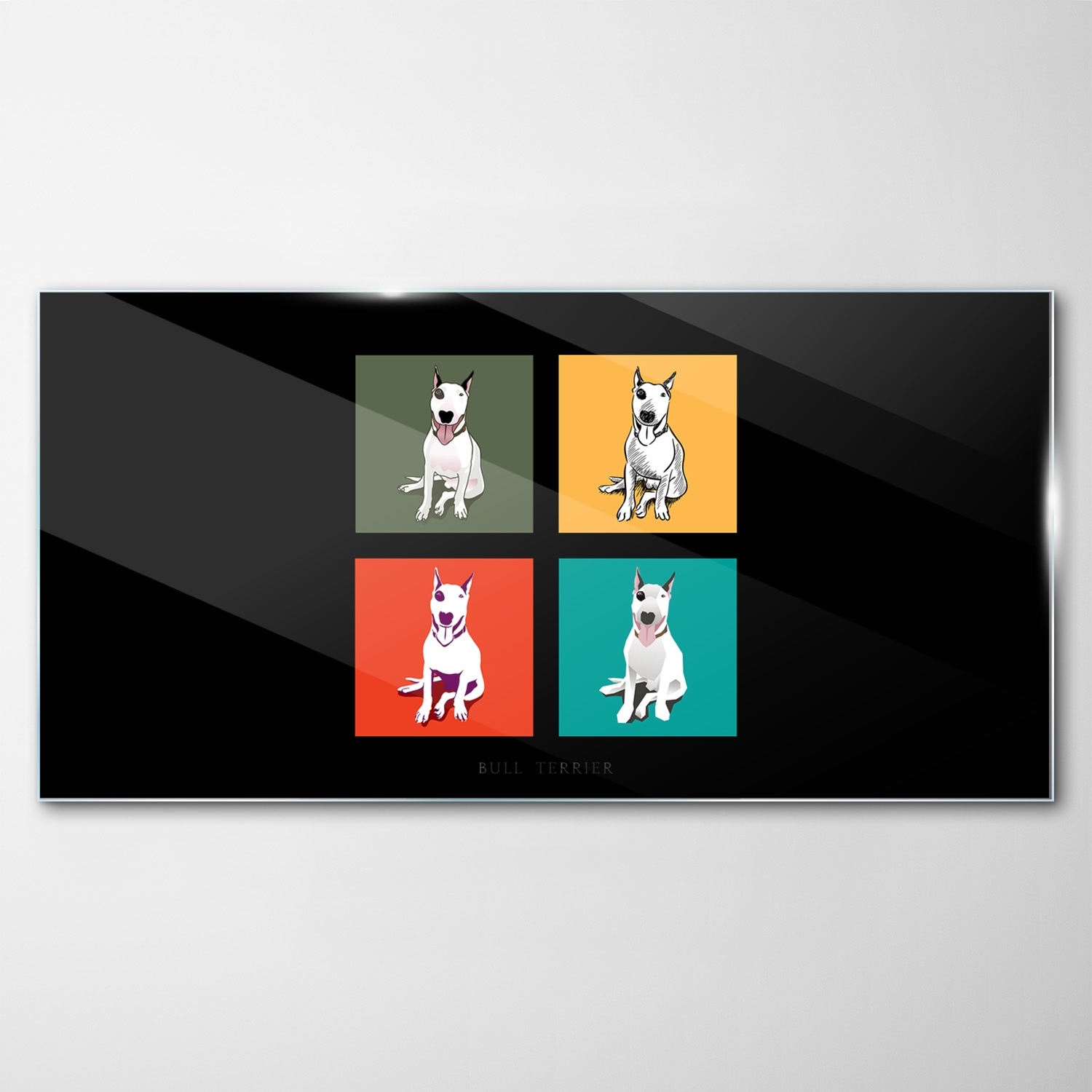 

Hartowany Obraz Szklany Bull Terrier Pies 120x60