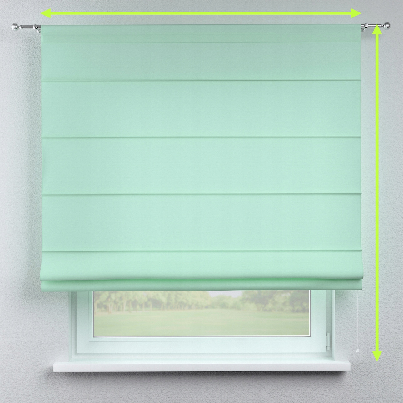 Hotová rímska roleta Torino 120 x 160 cm zelená