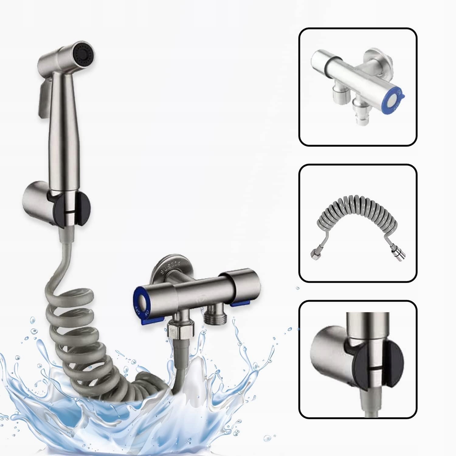 SŁUCHAWKA BIDETOWA WĄŻ DO BIDETU ZESTAW BIDETOWY BIDETTKA