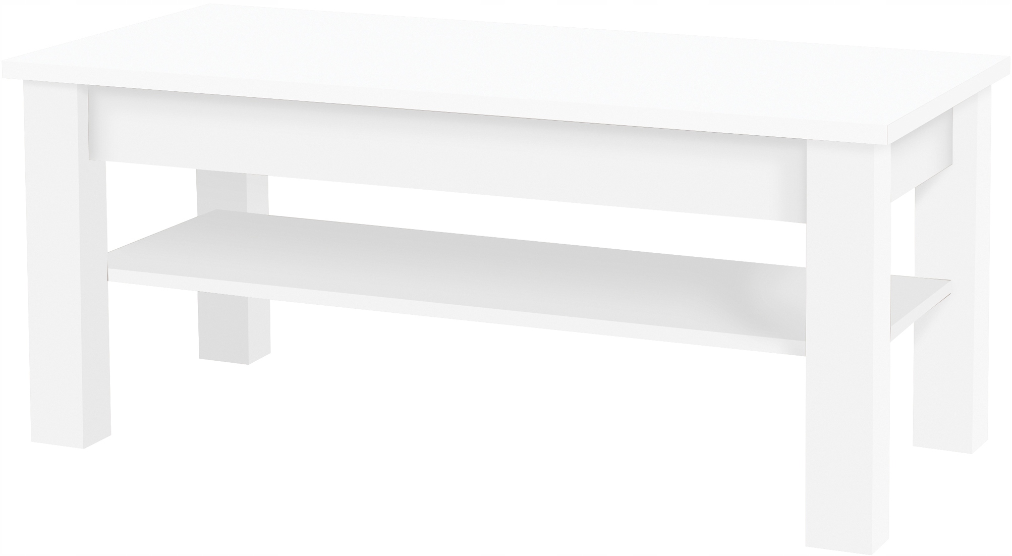 Ława CEZAR 19, Stolik kawowy 110cm, Biała